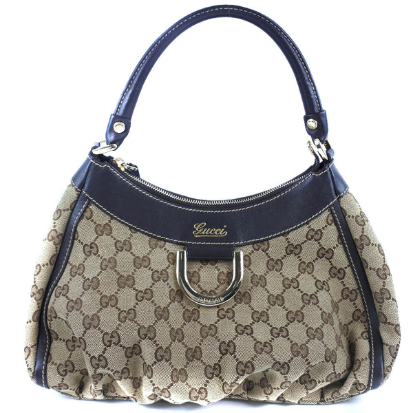 GUCCI] Gucci 190525 GG Canvas tea Ladies Handbag A rank