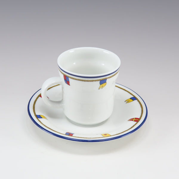 【美品】リチャードジノリ★クリッパー★デミタスC/S ペア リチャード ジノリ 国旗柄 「クリッパー 」デミタス カップ&ソーサー 2