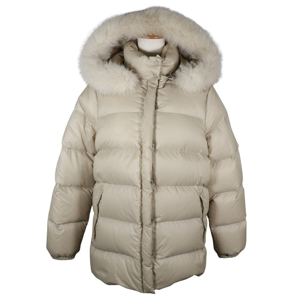 MONCLER】モンクレール ファー フード ダウンジャケット ナイロン ベージュ Fur hood レディース – KYOTO NISHIKINO