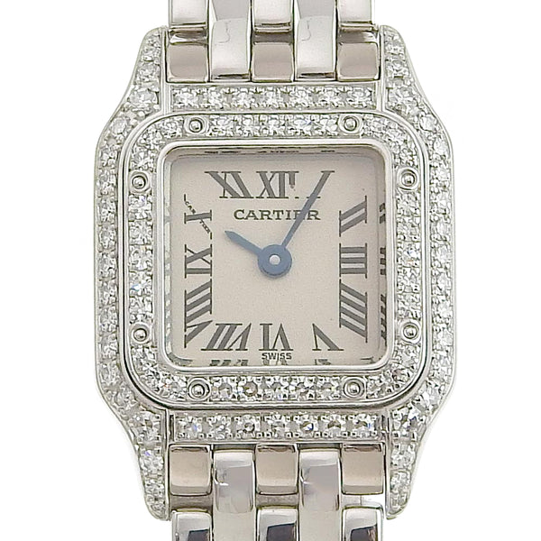 CARTIER】カルティエ ミニパンテール 腕時計 ダイヤベゼル WF3210F3