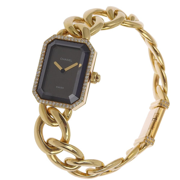 CHANEL】シャネル プルミエールXL 腕時計 ダイヤベゼル H0113 K18