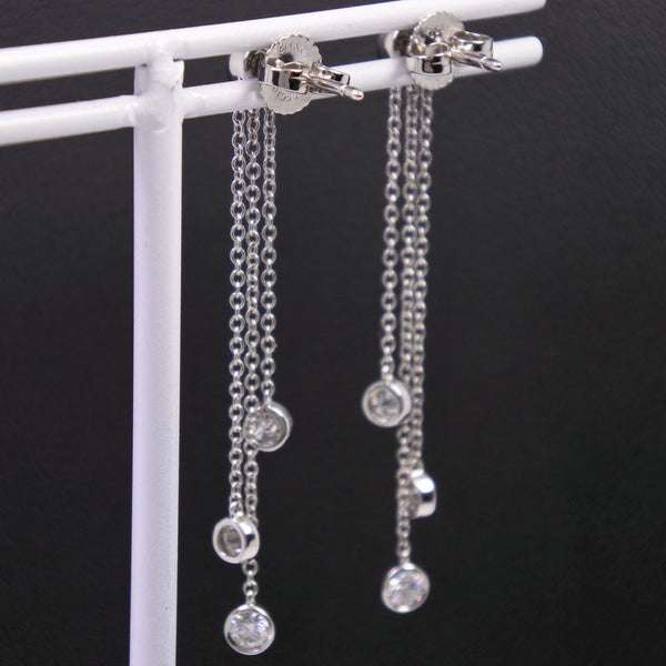 TIFFANY&Co.】ティファニー バイザヤード ピアス 4Pダイヤ Pt950