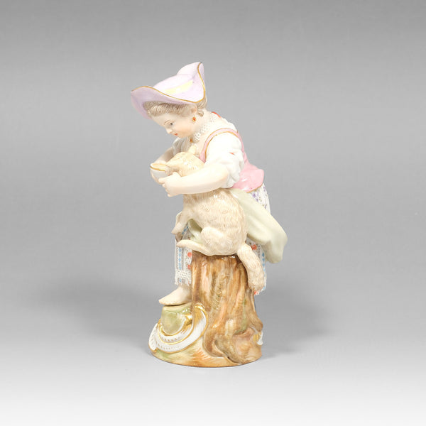 【misen2014さま】antique ✵ * ベージュリボンのステキな羊さん Meissen】マイセン 羊飼いの少女 置物 オブジェ – NISHIKINO VINTAGE KYOTO