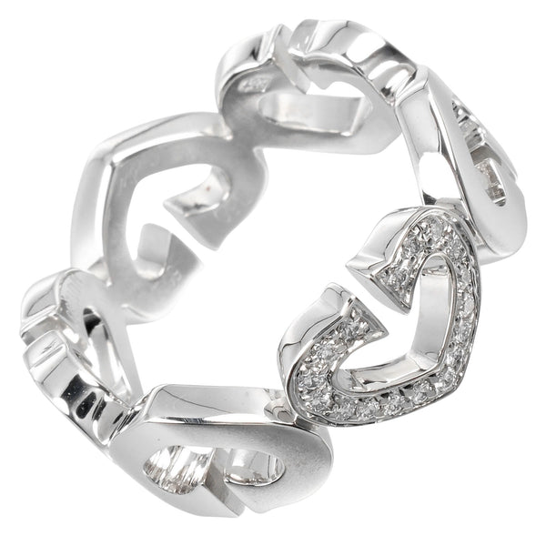 CARTIER】カルティエ Cハート 11号 リング・指輪 K18ホワイトゴールド