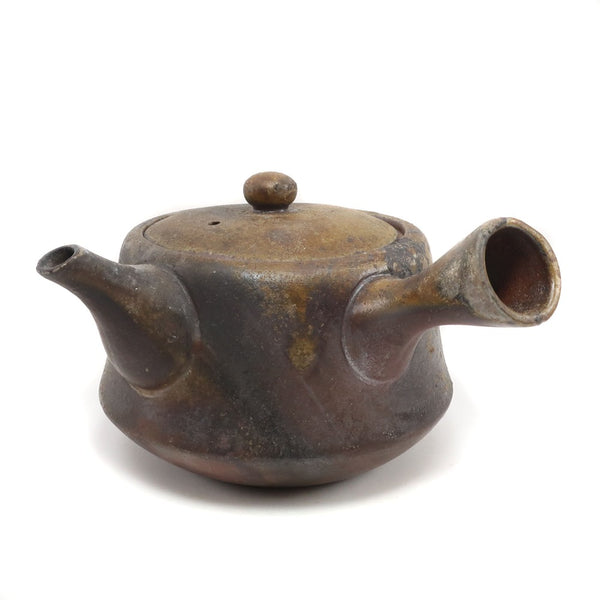 BIZENYAKI】備前焼 七十七代 金重利陶苑 ( 陶弘 ) 作 備前急須 煎茶