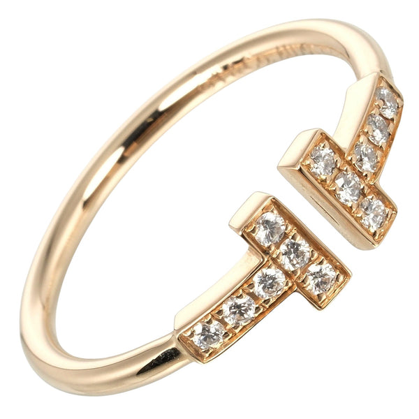 TIFFANY&Co.】ティファニー Tワイヤー 15号 リング・指輪 K18ピンク
