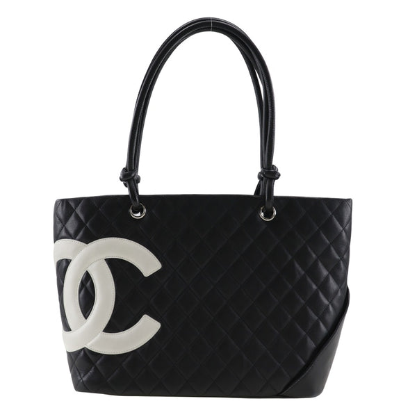 CHANEL】シャネル カンボンライン トートバッグ カーフ 肩掛け A4