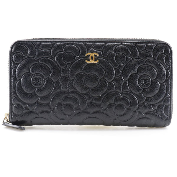 CHANEL] Chanel camellia emboss Purse A82281 – NISHIKINO VINTAGE KYOTO