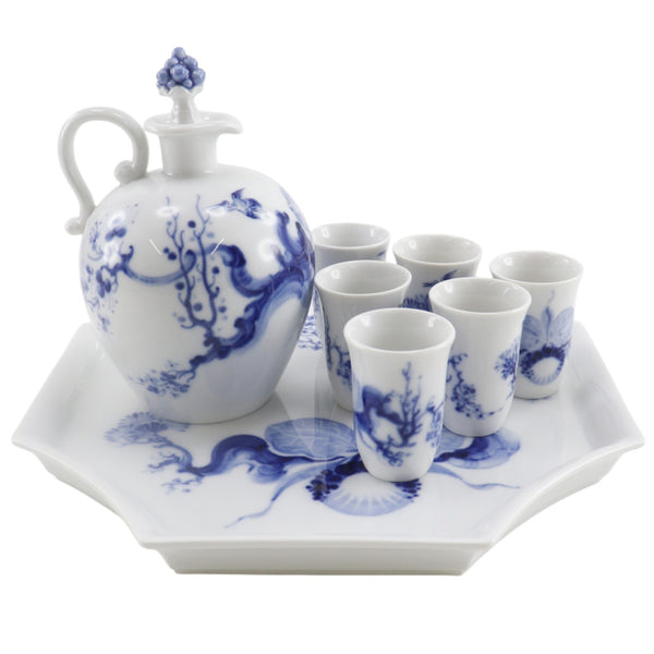 Meissen】マイセン ブルーオニオン リキュールセット ( トレイ ボトル