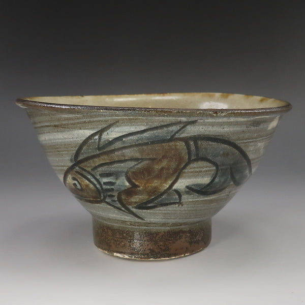 人間国宝 金城次郎 】 造 魚文碗 ( 茶碗 ) 陶磁器 茶道具 – NISHIKINO