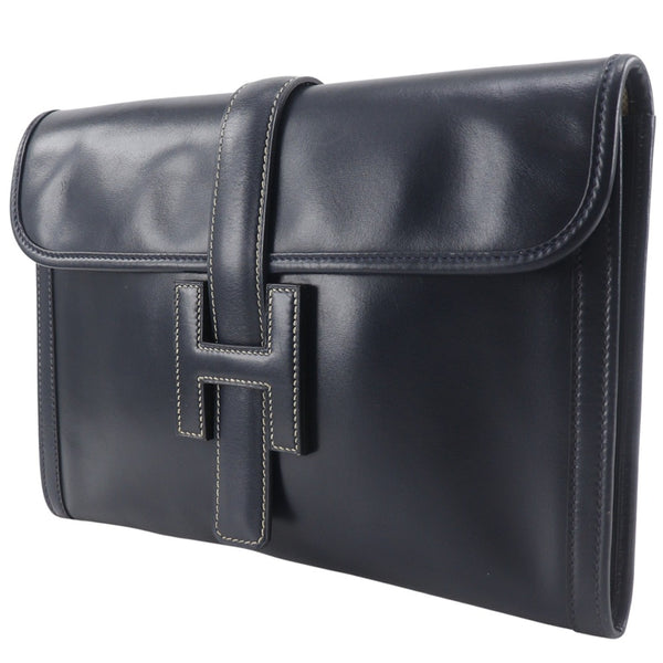 HERMÈS ジジェ　ネイビー レザー クラッチバッグ HERMES】エルメス ジジェPM クラッチバッグ – NISHIKINO VINTAGE KYOTO