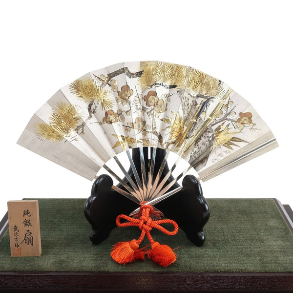 関武比古 作 【 純銀 扇 】 置物 置物 オブジェ – NISHIKINO VINTAGE KYOTO
