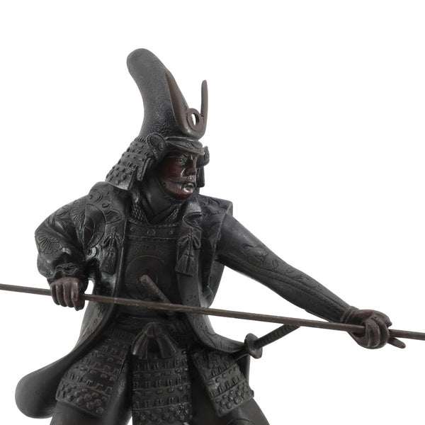 時代金工　明治期　ブロンズ像　加藤清正　薙刀　置物　床飾　高58㎝　BK091 加藤清正公 ブロンズ像 置物 オブジェ – NISHIKINO VINTAGE KYOTO