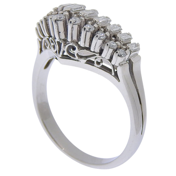 Pt900Platinum×Diamond Ring No. 12 – NISHIKINO VINTAGE KYOTO
