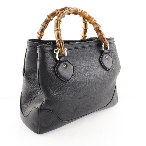 GUCCI】グッチ ダイアナ バンブー 308360 ハンドバッグ レザー 黒