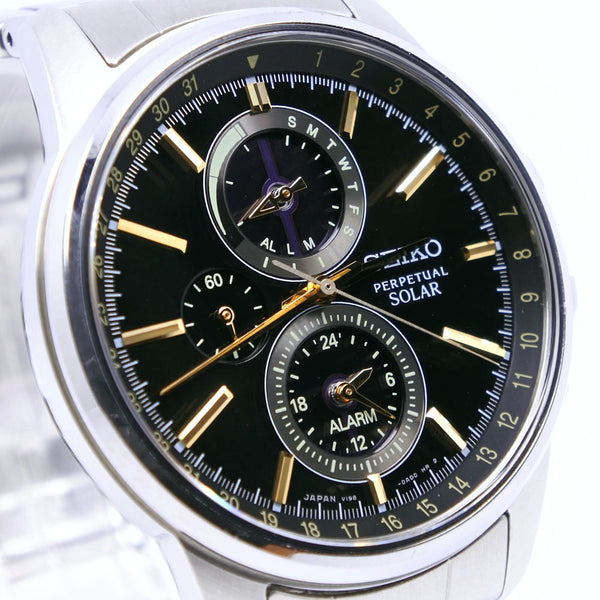 1448 21年12月購入 SEIKO ソーラー 腕時計 V198-0AC0クロノグラフ