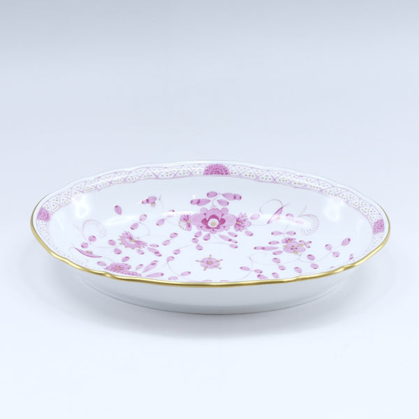 Meissen】マイセン インドの華リッチ ピンク オーバルディッシュ
