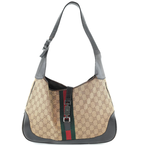 GUCCI】グッチ ジャッキーバッグ 001.3346 ショルダーバッグ GGキャンバス 茶/赤/緑 レディース ショルダーバッグ B-ラ –  KYOTO NISHIKINO