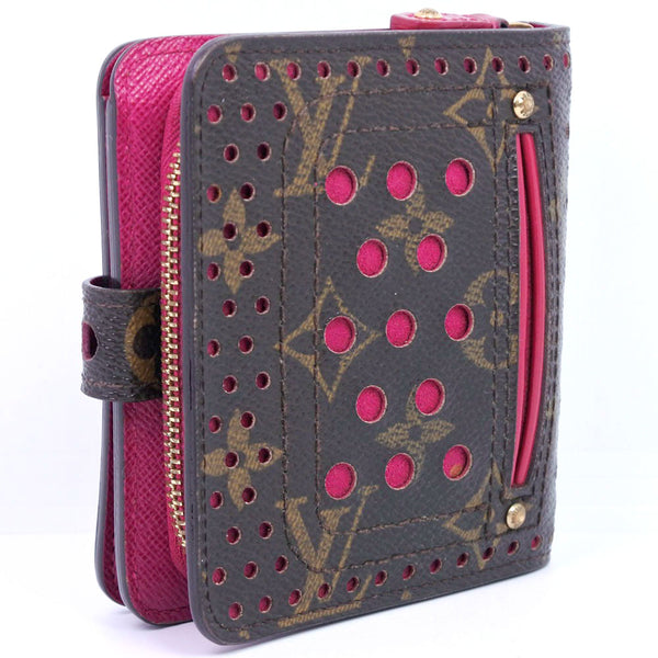 Louis Vuitton Brown Monogram Perforated Compact Zipped Wallet