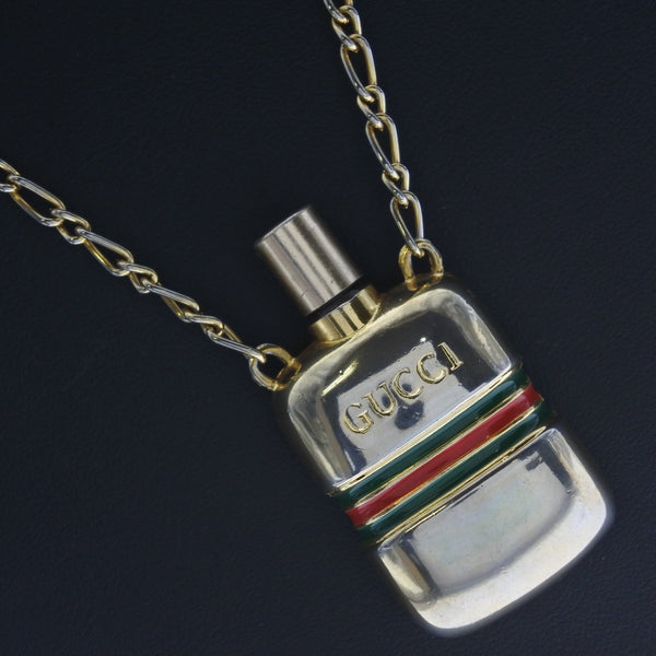 GUCCI】グッチ シェリーライン ネックレス パフュームボトル 金メッキ