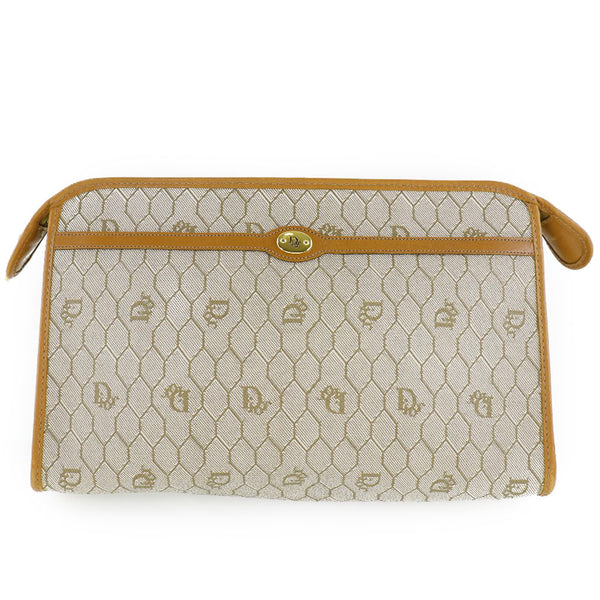 Vintage dior best sale monogram clutch