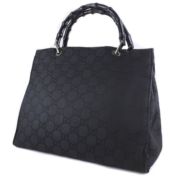 GUCCI】グッチ バンブー 002-1010 GGキャンバス 黒 ユニセックス