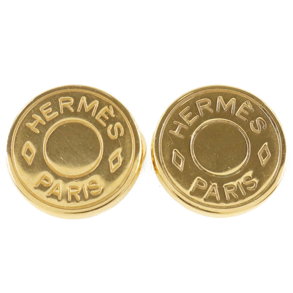 HERMES 90s 00s エルメス 金 セリエ ボタン ロゴ レザー パンツ