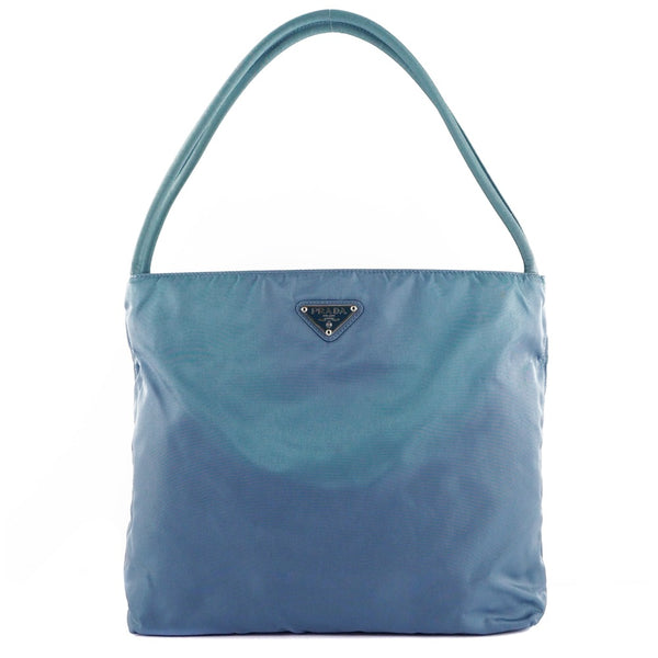 PRADA] Prada Type City B6242 Nylon DENIM Blue Ladies Tote Bag B
