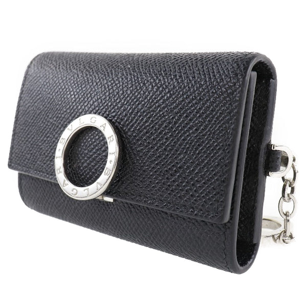 BVLGARI】ブルガリ ブルガリブルガリ 6連 レザー 黒 メンズ キーケース