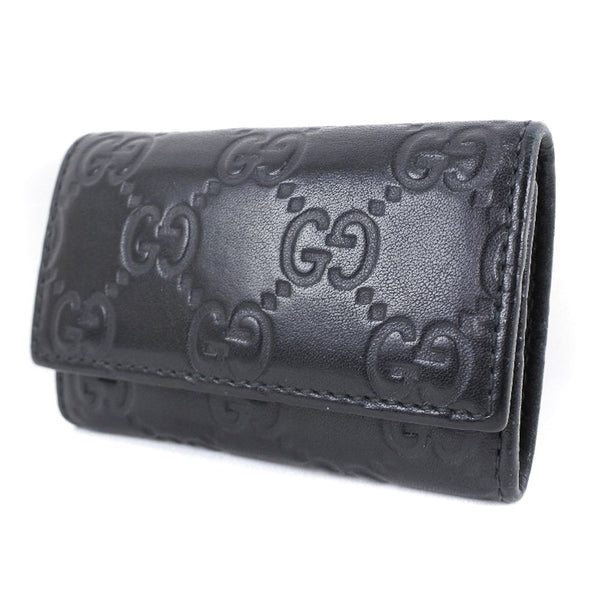 GUCCI】グッチ 6連 GG 138093 キーケース シマレザー 黒 ユニセックス