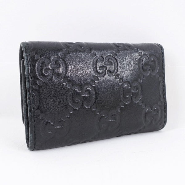 GUCCI】グッチ 6連 GG 138093 キーケース シマレザー 黒 ユニセックス