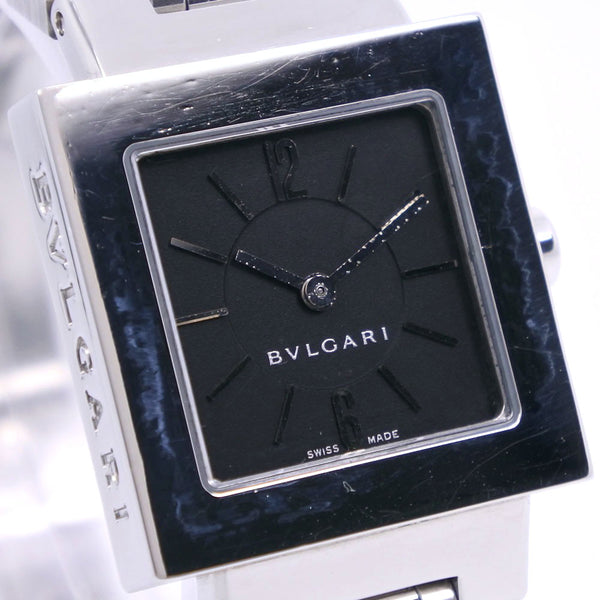 ✨BVLGARI✨ブルガリ✨クアドラード✨SQ22SS✨ブラック文字盤✨腕時計✨ BVLGARI】ブルガリ クアドラード SQ22SS 腕時計 ステンレススチール