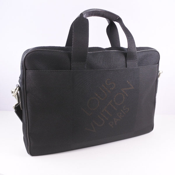 【LOUIS VUITTON】ルイ・ヴィトン, アソシエPM 2WAYショルダー N58038 ビジネスバッグ, ダミエジェアンキャンバス ノワール  黒 メンズ ビジネスバッグ, A-ランク