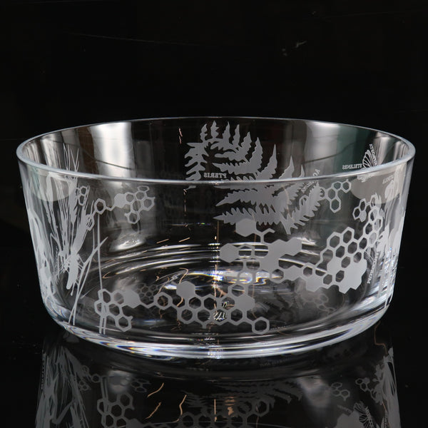 TIFFANY & CO.] Tiffany Flora & Fauna Bowl Tableware Crystal_
