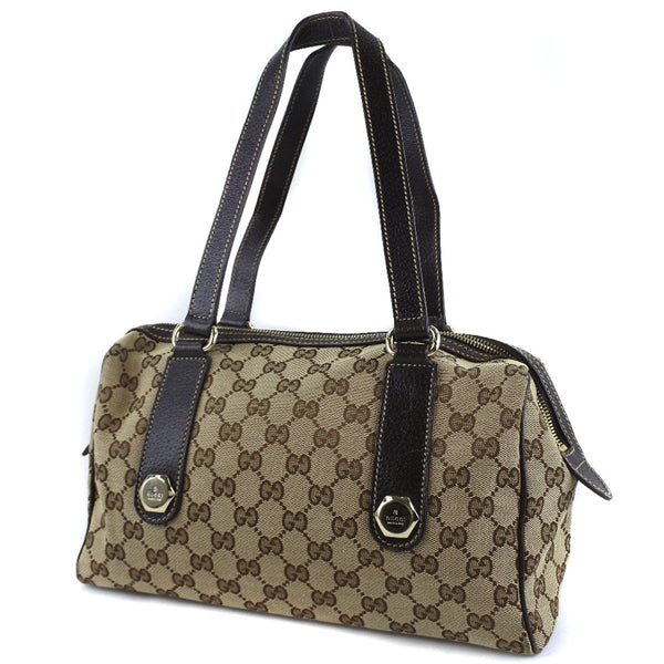 GUCCI】グッチ 152457 ハンドバッグ GGキャンバス 茶 レディース