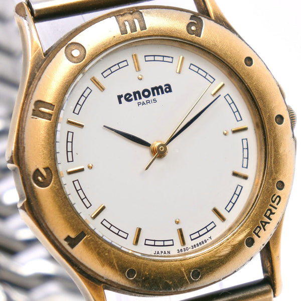 renoma】レノマ 3630-363671TA 腕時計 ステンレススチール ゴールド クオーツ アナログ表示 ボーイズ 白文字盤 腕時計 –  KYOTO NISHIKINO