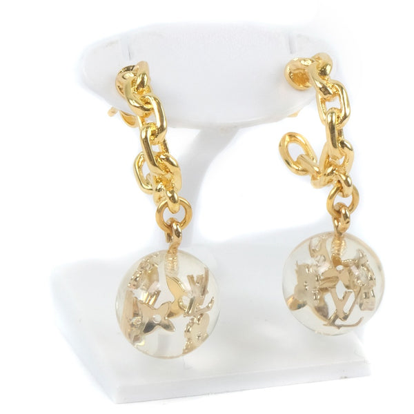Louis Vuitton Resin Inclusion Bubble Hoop Earrings - Gold-Plated