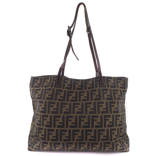 FENDI】フェンディ ズッカ キャンバス 茶 レディース トートバッグ A