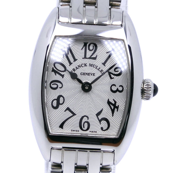 FRANCK MULLER フランクミュラー ウォッチ トノーカーベックス プティ 時計 2502QZ 腕時計
 ステンレススチール SS ホワイト ホワイト文字盤 レディース【中古】 中古【2502QZ】フランク・ミュラー（FRANCK MULLER） トノーカー