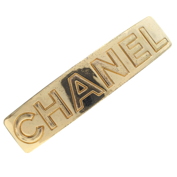 CHANEL】シャネル バレッタ ヴィンテージ ロゴ 金メッキ ゴールド 97A
