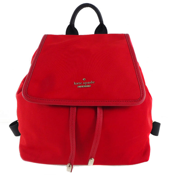 Kate Spade Kate Spade Nylon x Leather Red Ladies Backpack Daypack A rank