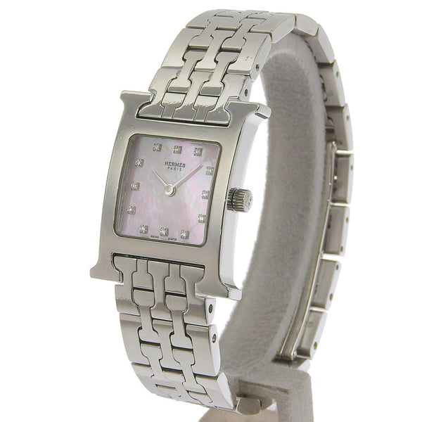 924 HERMES エルメス Hウォッチ HH1.210 12Pシェル エルメス Hウォッチ HH1.210 ブルーシェル/ダイヤモンド