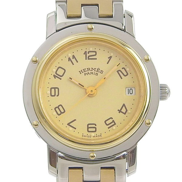 HERMES】エルメス クリッパー コンビ CL4.220 ステンレススチール 