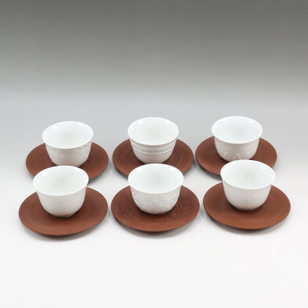 【Meissen】マイセン 1984～1989 歴代レリーフ 食器 湯呑＆茶托 6客セット 1984-1989 Reliefs of all –  KYOTO NISHIKINO