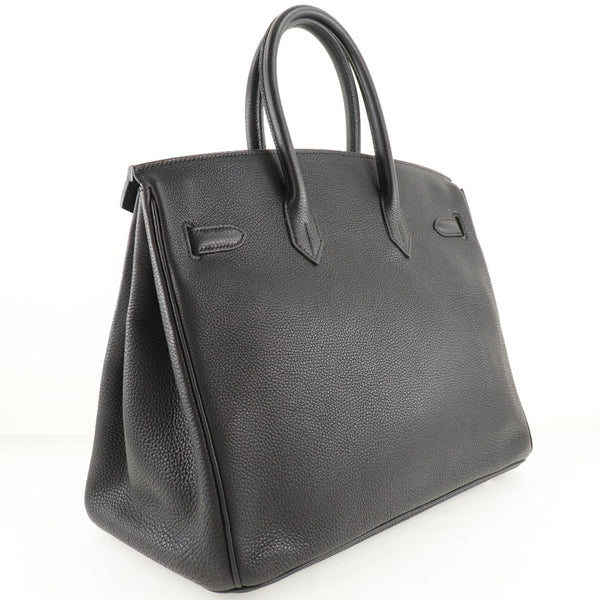 HERMES] Hermes Birkin 35 Togo Black □ J engraved ladies handbag A