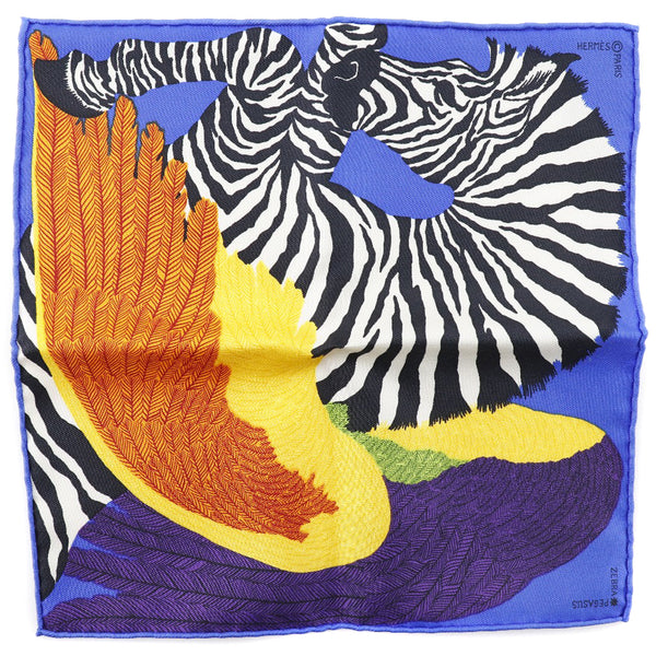 HERMES] Hermes Carenano 20 Zebra Pegasus Zebra Pegasus Silk Blue Ladi –  KYOTO NISHIKINO