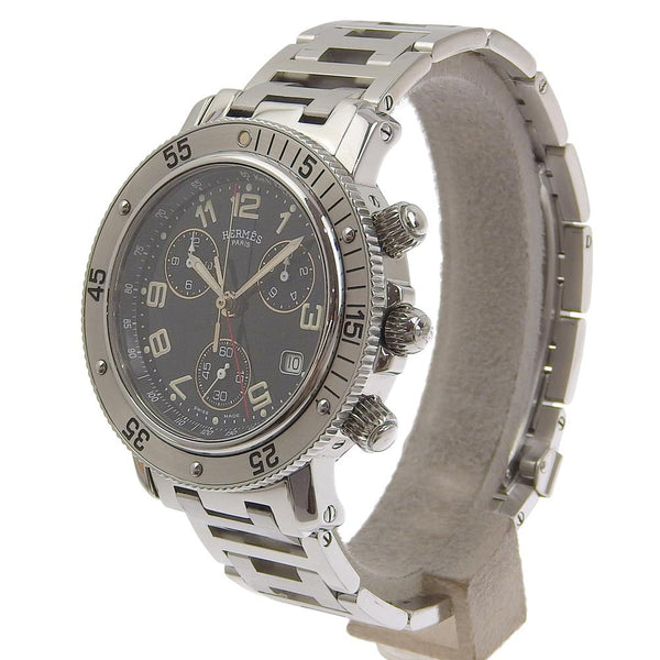 HERMES] Hermes clipper watch CL2.910 Stainless Steel×Leather
