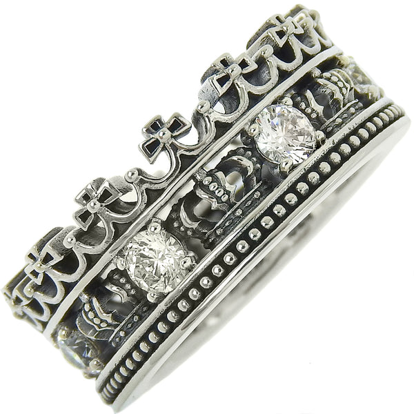 [Justin Davis] Justin Davis Gariana No. 21 Ring / Ring Crown SRJ450 Silver  925 x Cubic Girconia Galiana Men's A-Rank