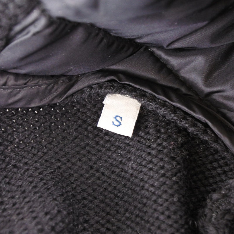 [MONCLER] Moncler 
 Down knit sweater 
 GG2195/S Nylon x Wool Black Down Knit Ladies