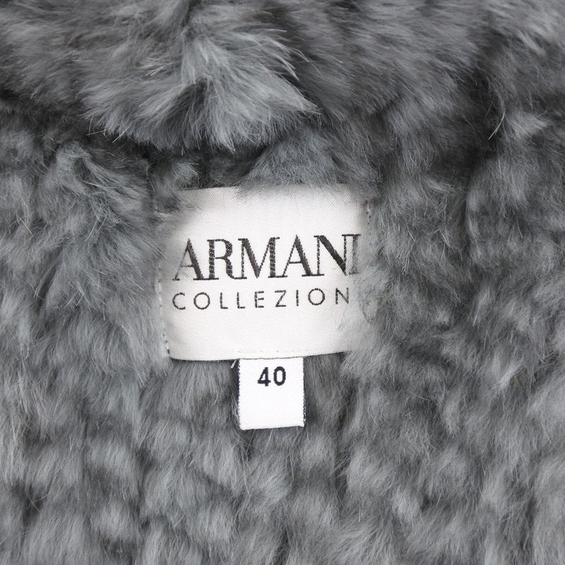 【ARMANI】アルマーニ コレツィオーニ
 毛皮 ベスト
 グレー fur レディースA-ランク